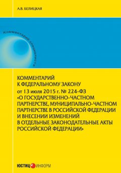 Анна Белицкая - Комментарий к Федеральному закону от 13 июля 2015 г. № 224-ФЗ «О государственно-частном партнерстве, муниципально-частном партнерстве в Российской Федерации и внесении изменений в отдельные законодательные акты Российской Федерации»