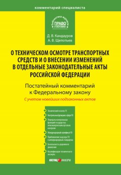 Дмитрий Кандауров - Комментарий к Федеральному закону от 1 июля 2011 г. № 170-ФЗ «О техническом осмотре транспортных средств и о внесении изменений в отдельные законодательные акты Российской Федерации» (постатейный)
