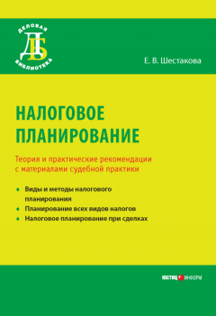 Екатерина Шестакова - Налоговое планирование. Теория и практические рекомендации с материалами судебной практики